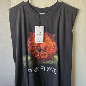 Zara Black Tank Top with Red and Green Graphic